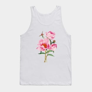 Watercolor peonies bouquet Tank Top